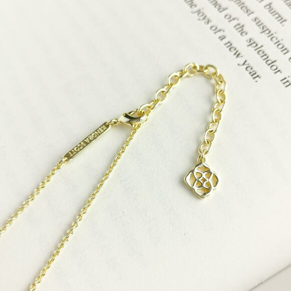 NEW KENDRA SCOTT Elisa Cobalt Cat's Eye Gold Pendant Necklace AUTHENTIC - Picture 3 of 3